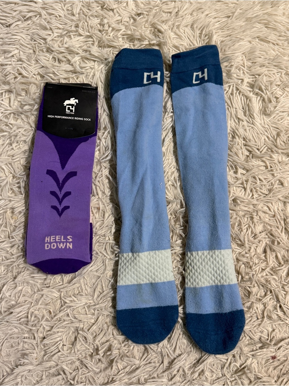 Set Of 2 C4 Equestrian Horseback Riding Tall Boot Socks